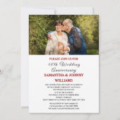 Invitation Photo 40e anniversaire du Mariage Ruby (Devant)