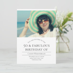 Invitation Photo 50 et anniversaire fabuleux