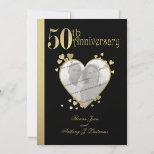 Invitation Photo 50e anniversaire Cœur