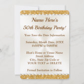 Invitation PHOTO, 50e anniversaire Save the Date Cards, (Dos)