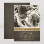 Invitation Photo 60e anniversaire de mariage votre image ici (Devant / Derrière)