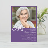 Invitation Photo 80e Anniversaire Violet (Debout devant)
