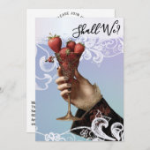 Invitation *~* PHOTO A101 Cocktail orange 1 BACHELORETTE (Devant / Derrière)