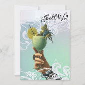 Invitation *~* PHOTO A101 Cocktail orange 2 BACHELORETTE (Devant)