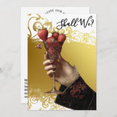 Invitation *~* PHOTO A101 Cocktail Orné 1 EVEILLEUSE (Devant / Derrière)