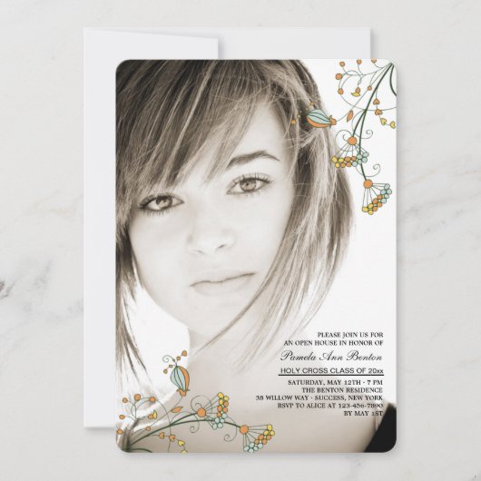 Invitation photo à des coins précis (Devant)