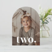 Invitation Photo à deux coeurs 2e anniversaire (Debout devant)