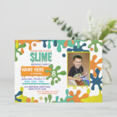 Invitation photo à goutte pour la fête d'anniversa (Debout devant)