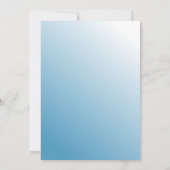 Invitation Photo à gradient bleu rétro pour les 89 ans d'homm (Dos)