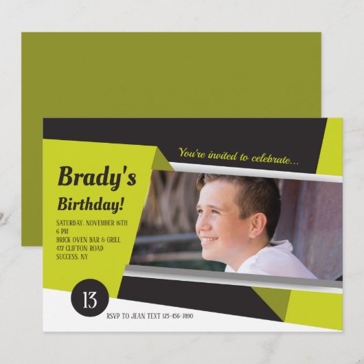 Invitation photo à la mode (Devant / Derrière)