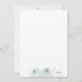 Invitation Photo à l'aquarelle bleu poussiéreux (Dos)