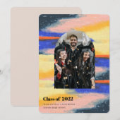 Invitation Photo Abstraite colorée moderne (Devant / Derrière)