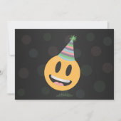 Invitation Photo Ados Emoji Thème Anniversaire (Dos)