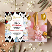 Invitation Photo Alice au pays des merveilles 1er anniversair
