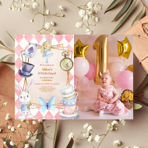 Invitation Photo Alice dans One derland 1er anniversaire