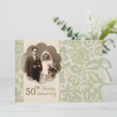 invitation photo ancienne pour 50 ans de mariage (Debout devant)