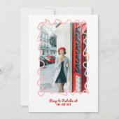 Invitation Photo Anniversaire 21e Main tirée (Dos)