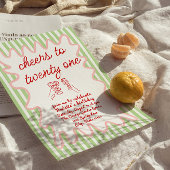 Invitation Photo Anniversaire 21e Main tirée