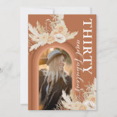 Invitation photo anniversaire 30 ans Boho (Devant)