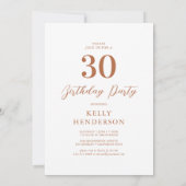 Invitation photo anniversaire 30 ans Boho (Dos)