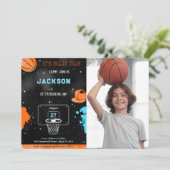 Invitation photo anniversaire de basketball modifi (Debout devant)