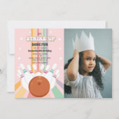 Invitation Photo Anniversaire de enfant de Retro Bowling (Devant)