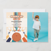 Invitation Photo Anniversaire de enfant de Retro Bowling (Devant)