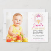 Invitation PHOTO ANNIVERSAIRE DE ENFANT PARTY coloré crème gl (Devant)