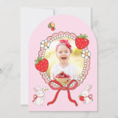 Invitation Photo Anniversaire de Framboise rose (Dos)