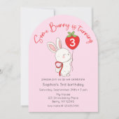 Invitation Photo Anniversaire de Framboise rose (Devant)