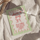 Invitation Photo Anniversaire de la 40e main tirée