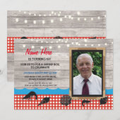 Invitation Photo Anniversaire de la fête crevette faire bouil (Devant / Derrière)