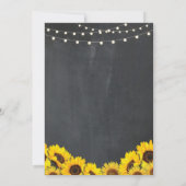 Invitation Photo Anniversaire de la fête du tournesol Chalk 2 (Dos)