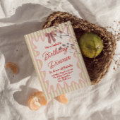 Invitation Photo Anniversaire Dîner Peint À La Main