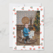 Invitation Photo Anniversaire du motoneige d'hiver du mignon (Dos)