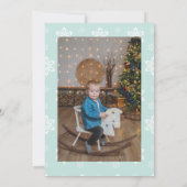 Invitation Photo Anniversaire du motoneige d'hiver du mignon  (Dos)