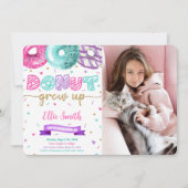 Invitation photo anniversaire gâteau Editable (Devant)