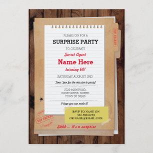 Invitation Photo Anniversaire Inspecteur Top Secret N'importe