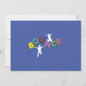 Invitation Photo Anniversaire Jump Bounce Party Trampoline Bl (Dos)