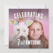 Invitation Photo Anniversaire personnalisé (Devant)