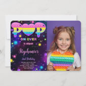 Invitation photo anniversaire Pop it modifiable (Devant)