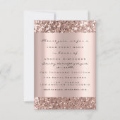 Invitation Photo Anniversaire Rose Gold Parties scintillant (Devant)
