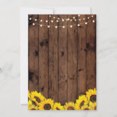 Invitation Photo Anniversaire Tournesol Bois 2 Photos (Dos)