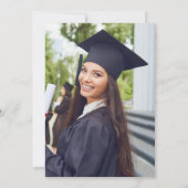 Invitation Photo Aquarelle Femme Dentiste Graduation (Dos)