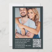 Invitation Photo Aquarelle Verdure Eucalyptus Mariage (Dos)