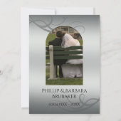 Invitation Photo Arc du 25e anniversaire du Mariage d'argent (Dos)