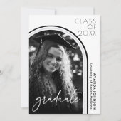 Invitation Photo Arc moderne Black White Nurses Graduation (Devant)
