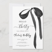 Invitation photo arc noir anniversaire 30e fête d'anniversair (Devant)