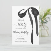 Invitation photo arc noir anniversaire 30e fête d'anniversair (Debout devant)