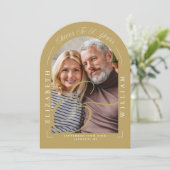 Invitation Photo Arch Calligraphie 50e anniversaire de Mariag (Debout devant)